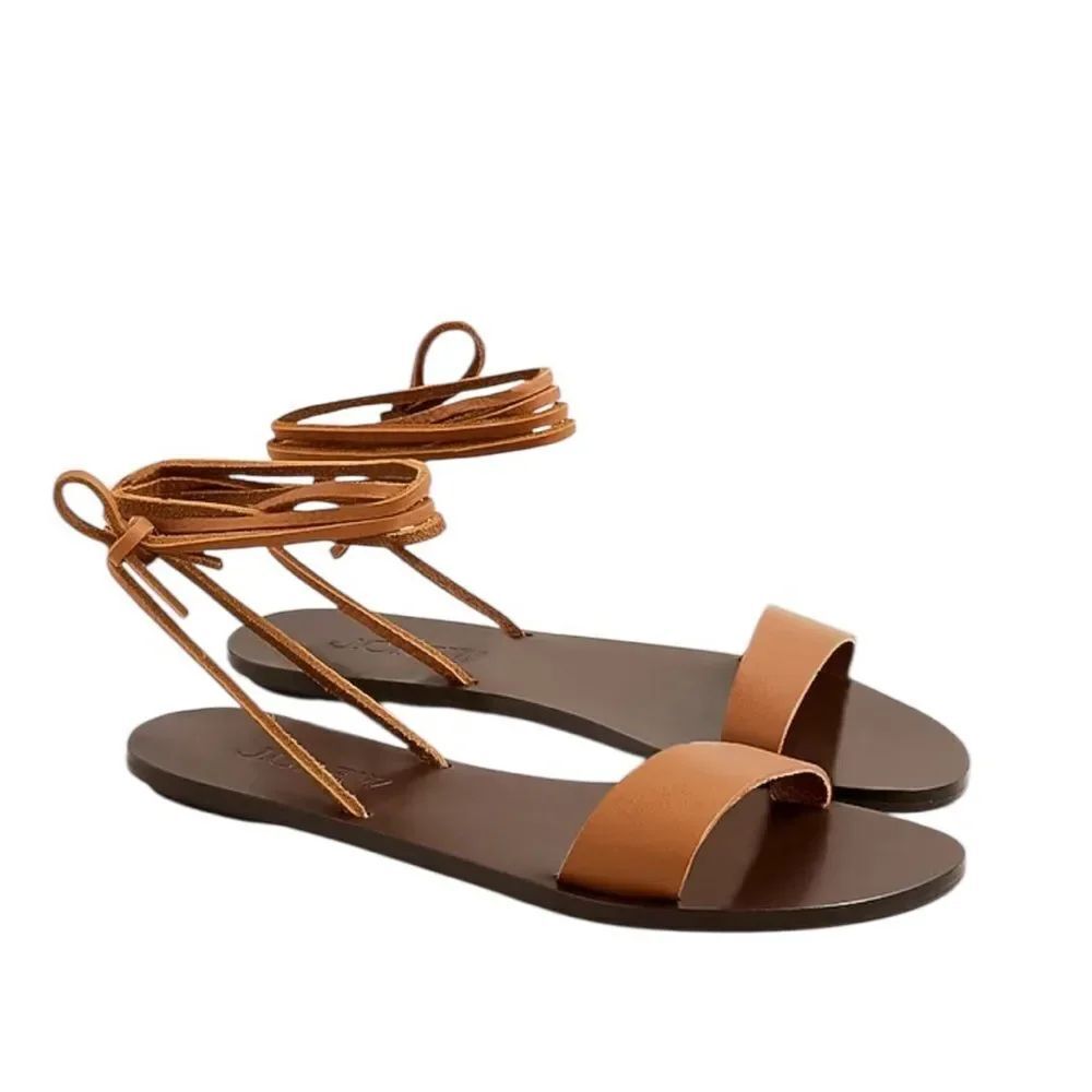 J.Crew Carsen made-in-Italy lace-up sandals in leather 6